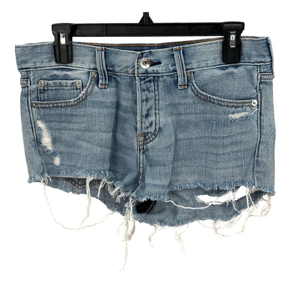 Abercrombie & Fitch Cutoff Shorts Womens 27 Boyfriend Straight Denim Distressed